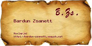 Bardun Zsanett névjegykártya