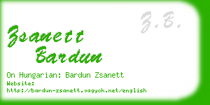 zsanett bardun business card